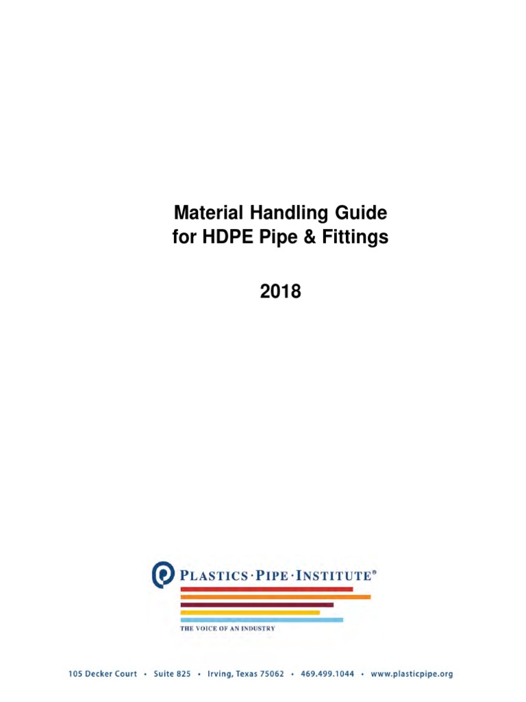 Material Handling Guide For HDPE Pipe and Fittings | PDF | Forklift ...