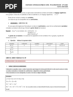 Operaciones Polinomios 3º ESO