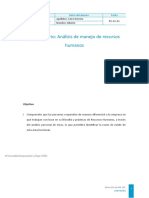 Cuestionario Análisis de Manejo de Recursos Humanos