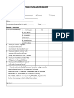 Health Declaration Form 1