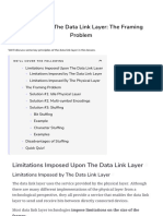 100 Principles of The Data Link Layer The Framing Problem