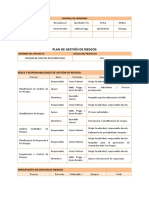 Plan de Gestion de Riesgos