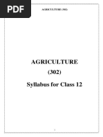 Agriculture (302) Syllabus For Class 12