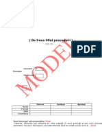 Model Formulare PTR Procedura