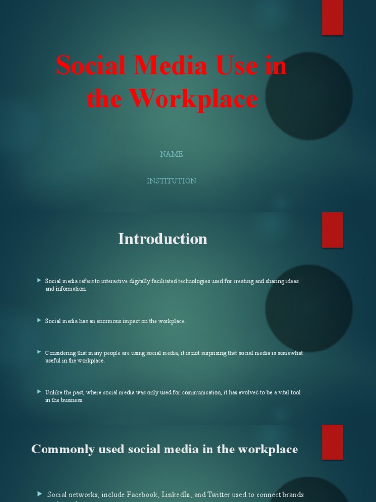 Social Media Impact in the Workplace | PDF | Popular Culture & Media ...