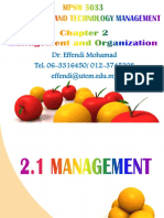 Chapter 2 - MANAGEMENT AND ORGANIZATION