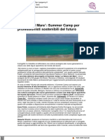 Natura del Mare: summer school per professionisti di sostenibilità - Geagency.it, 15 maggio 2022