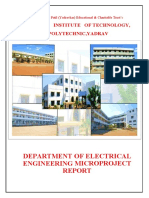 Department of Electrical Engineering Microproject: Sharad Institute of Technology, Polytechnic, Yadrav