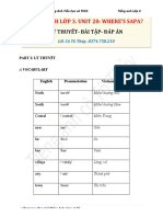 Lop 3 - Unit 20 - Ly Thuyet - Bai Tap - Dap An