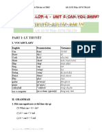 LOP 4 - UNIT 5-Ly Thuyet - Bai Tap - Dap An