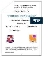 Porous Concrete Project Report Summary