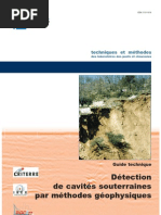 Détection cavités souterraines par géophysique