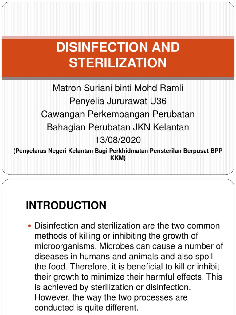 Sterilisation & Disinfection PDF Sterilization (Microbiology