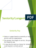 Seniority and Longevity Pay