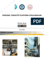 Personel Yükseltici Platform Uygulamalari: Erhan Acar
