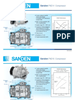 Sanden PXE14 compressor specs and performance chart