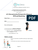 ACL Reconstruction Postoperative Protocol
