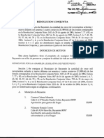 Resolución Conjunta de La Cámara 309 y Resolución Conjunta Del Senado 75