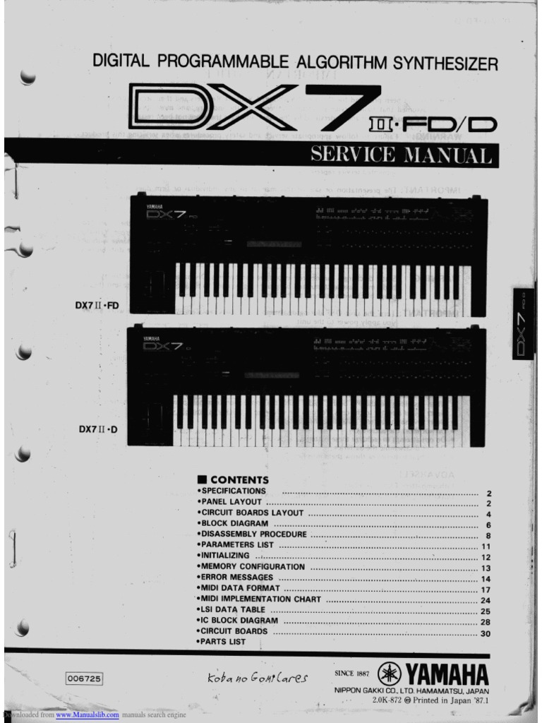 Yamaha DX7 II | PDF | Internet Search | Search Engine Software