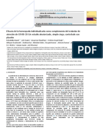 Eficacia de La Homeopatía Individualizada Como Complemento Del Estándar de Atención de COVID