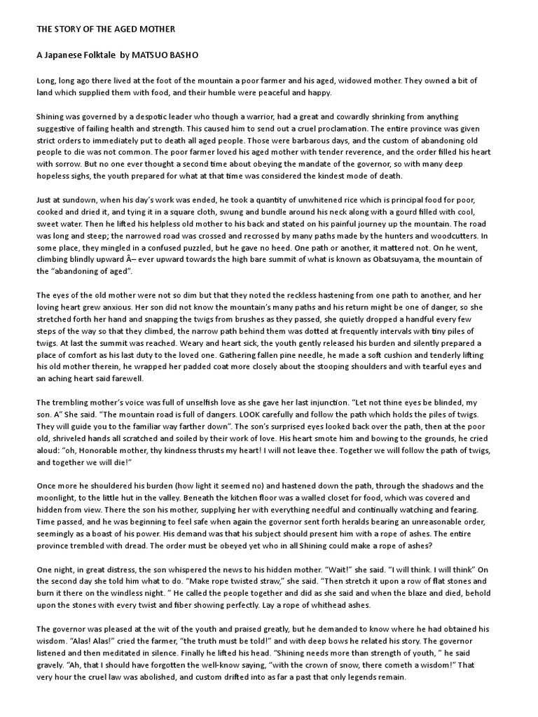 The Story of the Aged Mother