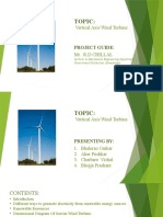 Topic:: Vertical Axis Wind Turbine