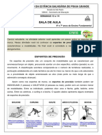 6º e 7º Ano - ER - Educação Física - SEMANAS 13 e 14