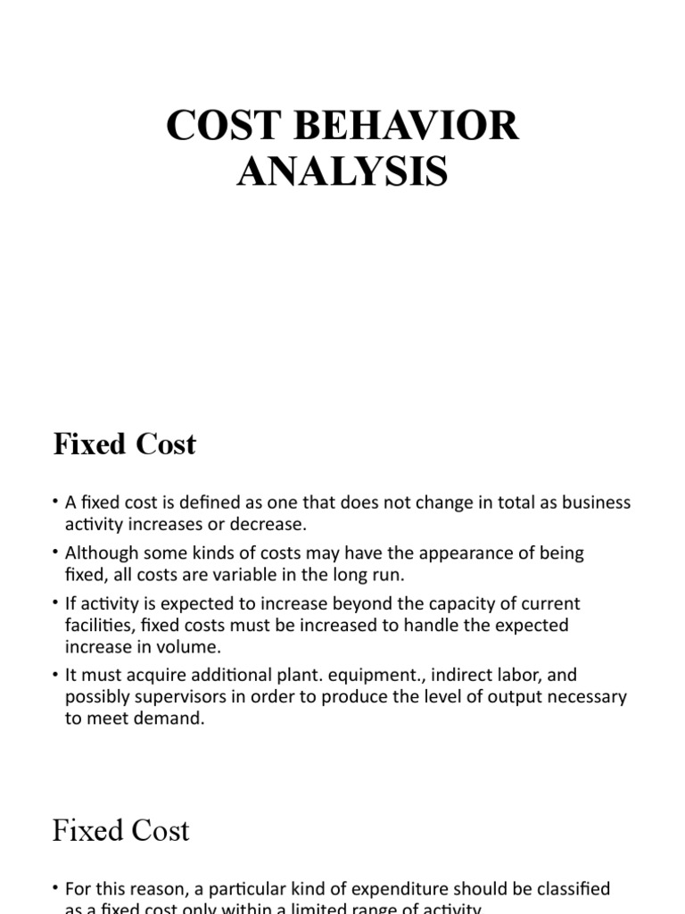 11Cost Behavior Analysis PDF Linear Regression Errors And Residuals