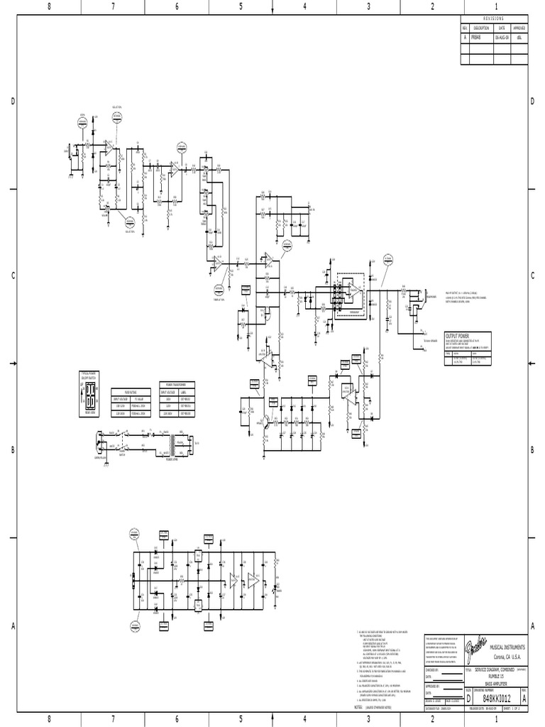 Fender Rumble 15 Schematic Diagram | PDF