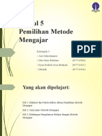 Modul 5 Pemilihan Metode Mengajar - Strategi Pembelajaran