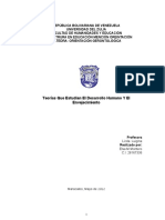 Informe Teorías Que Estudian El Desarrollo Humano y El Envejecimiento