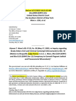 05.17.22 Memo 051722A To Judge Ramos Re (1) Recusal and Brady Orders Enforcement