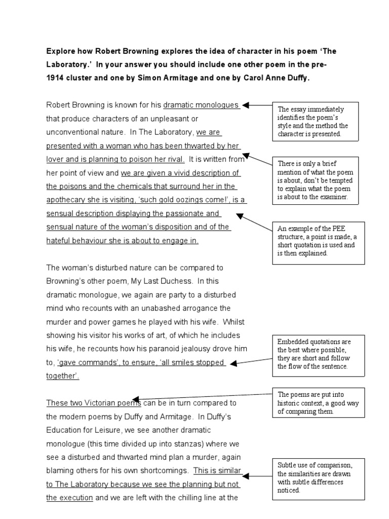 poetry essay format