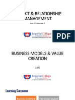Project & Relationship Management Business Models & Value Creation