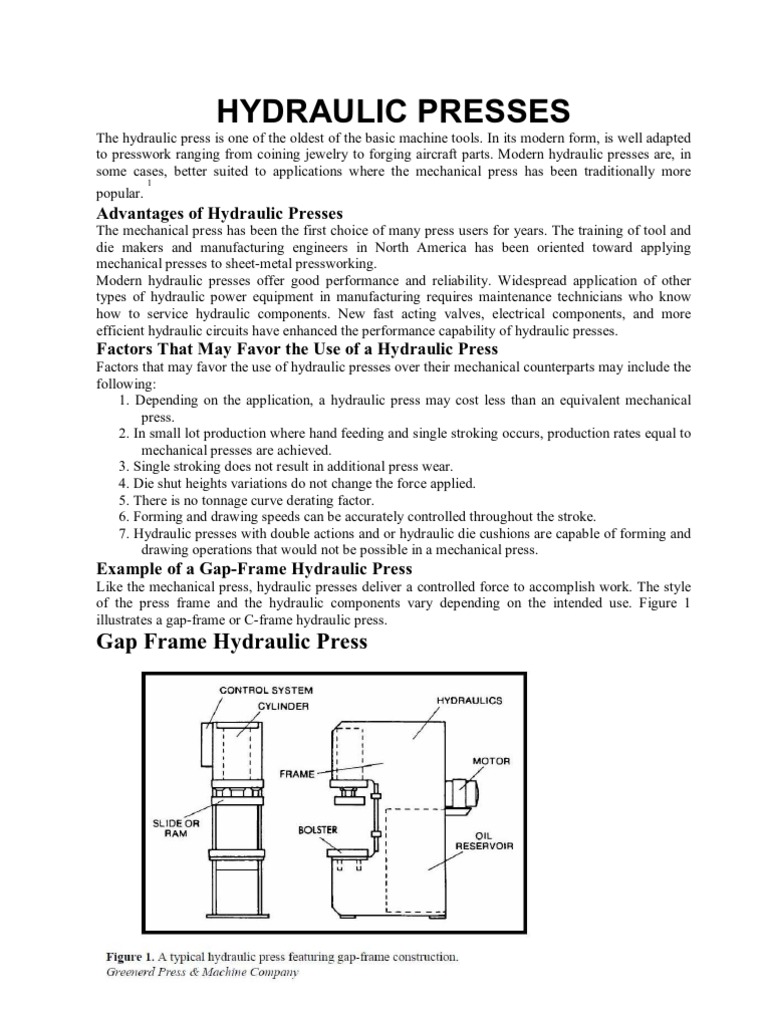 Hydraulic Presses Machines Machine Tool