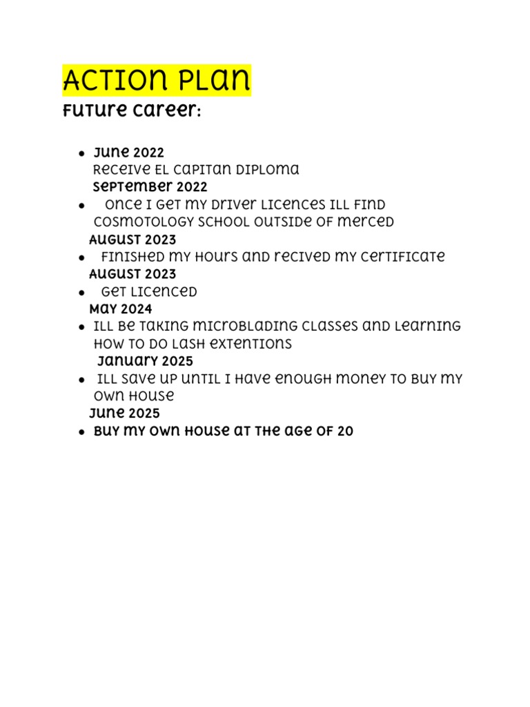 Action Plan 1 | PDF