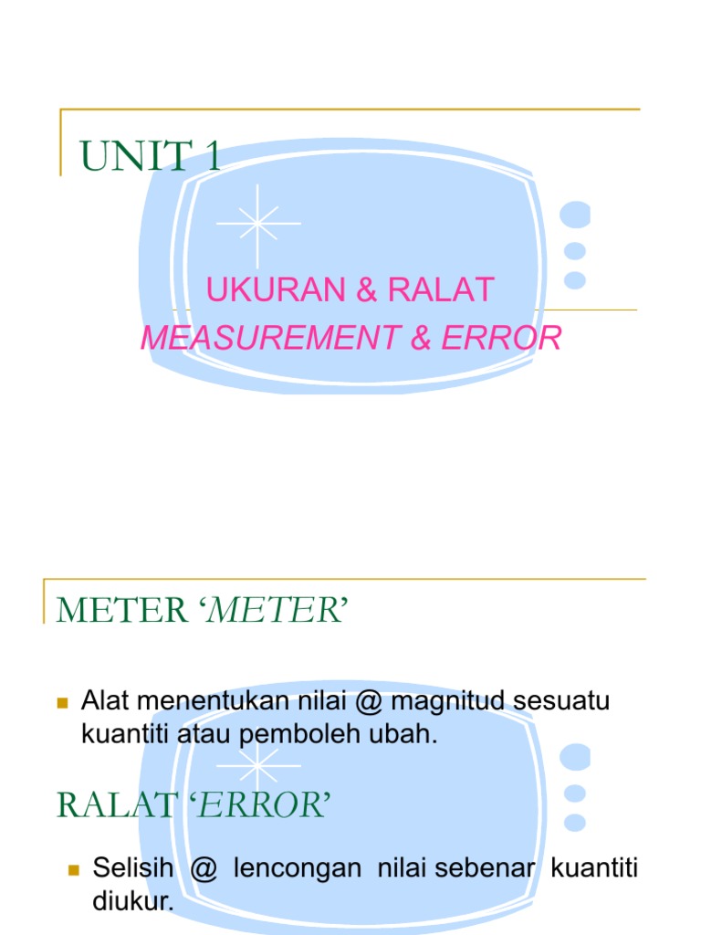 1-Ukuran Dan Ralat | PDF
