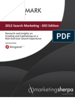 2012 Search Marketing Benchmark Report - SEO Edition - EXCERPT 