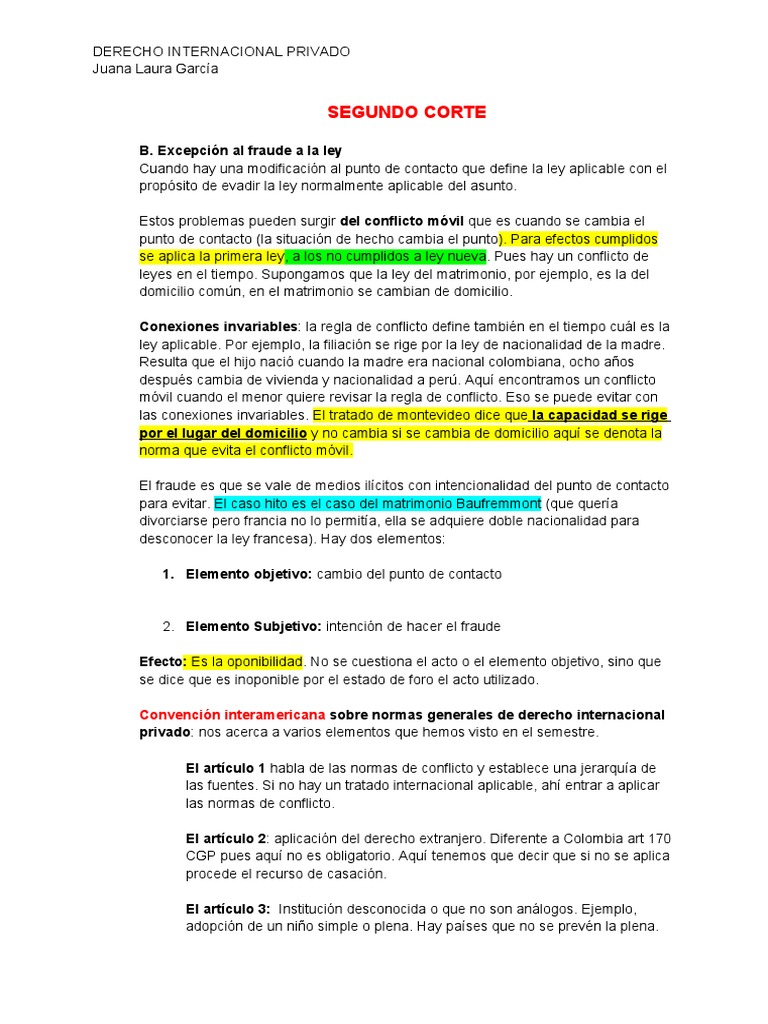 Fraude a la Ley en Derecho Internacional | PDF | Caso de ley ...