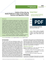 A Remarkable Evolution of Overthetop Media Platforms in India A Case Study of Business and Regulatory Trends