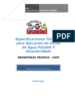 Manual Especificaciones Tecnicas Para Ejecucion Obras Agua Alcantarillado