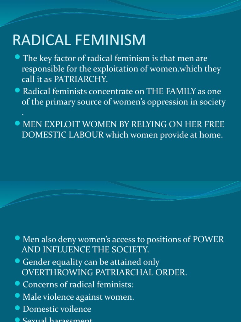 Radical Feminism PDF Gender Studies Feminism