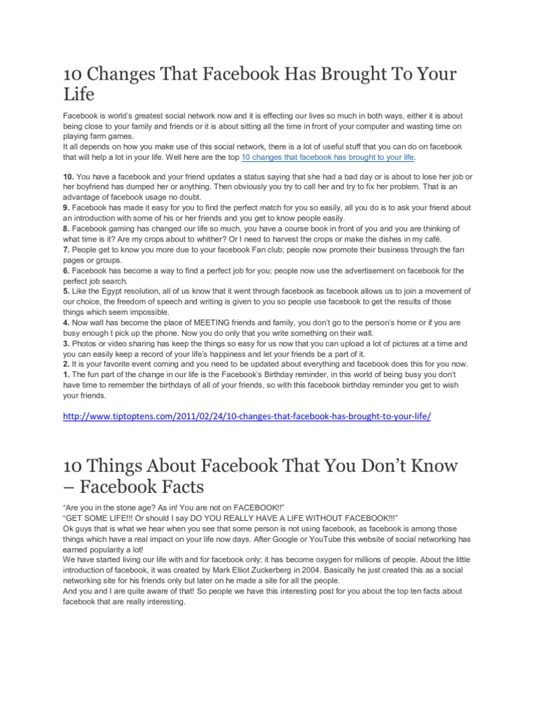 Facebook essay picture