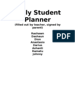 Daily Student Planner List