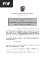 Edital XIII Concurso MPPB 2010