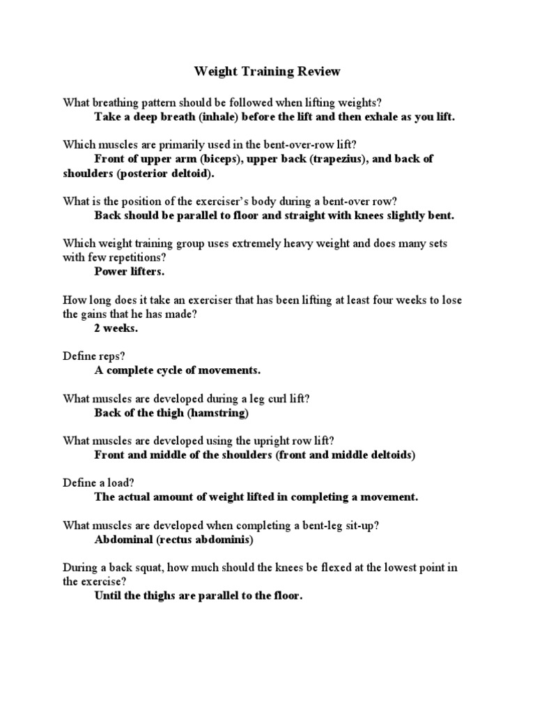 Essential Weight Training Techniques Guide | PDF | Weight Training ...
