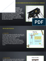 Poleas y Tipos, Cálculo de Dimensiones de Montajes de Correas