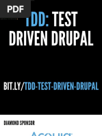 TDD Test Driven Drupal