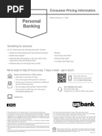 Personal Banking: Consumer Pricing Information