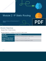 Module 2: IP Static Routing: Switching, Routing, and Wireless Essentials v7.0 (SRWE)